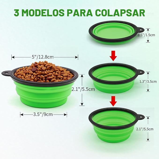 Plato Plegable Portátil para Perros y Gatos